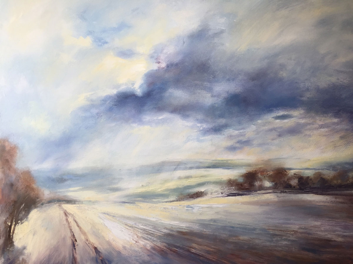 First view of the Downs 92 x 61 cms - £750