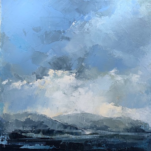 Moody Blue Skies 29 x 29 cms - Sold
